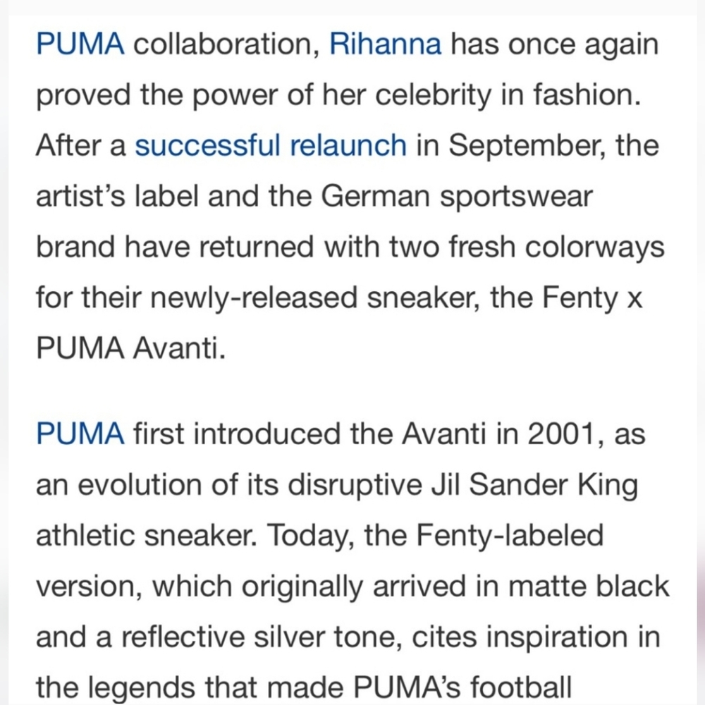 NWT Women's Fenty x Puma Avanti Sneakers - Picture 11 of 12